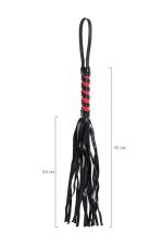 Anonymo flogger, PU leather, black, 45 cm - obrazek 3