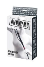 Anonymo flogger, PU leather, black, 45 cm - obrazek 5