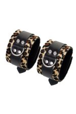 Anonymo handcuffs, PU leather, print, 19.5 cm - obrazek 4