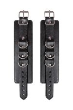 Anonymo handcuffs, PU leather, black - obrazek 5