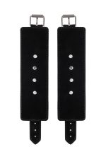 Anonymo handcuffs, PU leather, black - obrazek 6