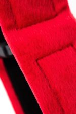 Anonymo handcuffs, velour, red, 24 cm - obrazek 6
