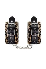 Anonymo handcuffs, PU leather, print, 27 cm - obrazek 5