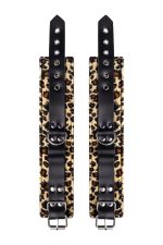 Anonymo handcuffs, PU leather, print, 27 cm - obrazek 6
