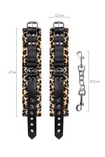 Anonymo handcuffs, PU leather, print, 27 cm - obrazek 8