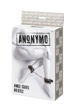 Anonymo handcuffs, PU leather, print, 27 cm - obrazek 9