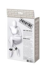 Anonymo handcuffs, PU leather, print, 27 cm - obrazek 10