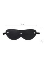 Anonymo mask, PU leather, black, 24 cm - obrazek 4