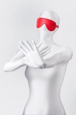 Anonymo mask, PU leather, red, 65 cm - obrazek 2