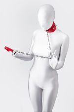 Anonymo collar, PU leather, red - obrazek 2