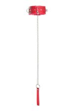 Anonymo collar, PU leather, red - obrazek 5
