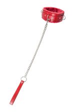 Anonymo collar, PU leather, red - obrazek 6