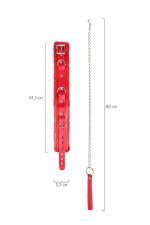 Anonymo collar, PU leather, red - obrazek 9