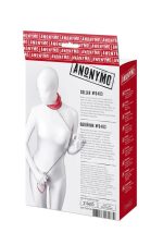 Anonymo collar, PU leather, red - obrazek 12