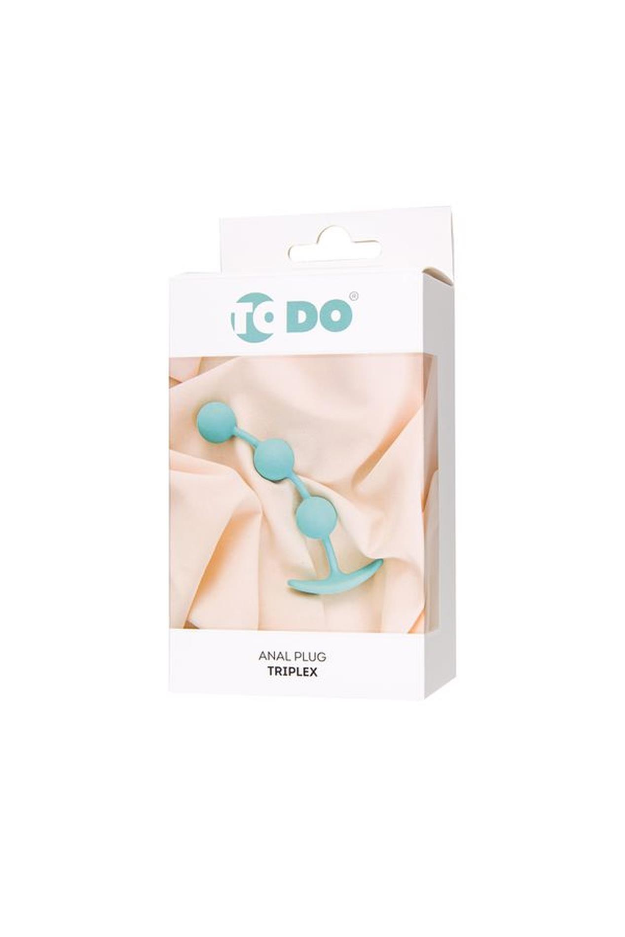 39-357040_01 ToDo by Toyfa Anal plug Triplex, silicone, mint, 15 cm, O 2.5 cm - obrazek 1
