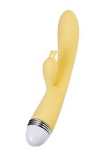 Vibrator with clitoral stimulator Flovetta by Toyfa Aster, silicone, yellow, 22 cm - obrazek 5