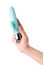 Relief vibrator with clitoral stimulation Flovetta Flax, silicone, mint, 17.5 cm - obrazek 2