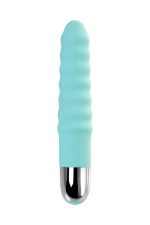 Relief vibrator with clitoral stimulation Flovetta Flax, silicone, mint, 17.5 cm - obrazek 9