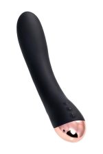 Unrealistic vibrator WANAME D-SPLASH STREAM, silicone, black, 21 cm - obrazek 2