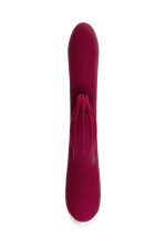 Vibrator with clitoral stimulator L'EROINA by TOYFA Sangra, silicone, burgundy, 20.5 cm - obrazek 4