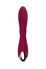 Vibrator with clitoral stimulator L'EROINA by TOYFA Mion, silicone, burgundy, 22 cm - obrazek 3