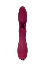 Vibrator with clitoral stimulator L'EROINA by TOYFA Mion, silicone, burgundy, 22 cm - obrazek 4