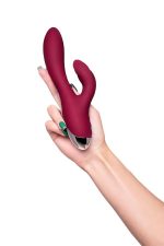 Vibrator with clitoral stimulator L'EROINA by TOYFA Mion, silicone, burgundy, 22 cm - obrazek 5