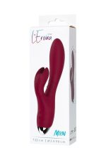 Vibrator with clitoral stimulator L'EROINA by TOYFA Mion, silicone, burgundy, 22 cm - obrazek 6