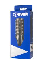 ToyFa XLover, Penis sleeve, for enlargement, TPE, transparent black, 11 cm - obrazek 4