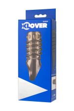 ToyFa XLover, Penis sleeve, for enlargement, TPE, transparent black, 10,5 cm - obrazek 5