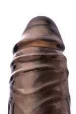 ToyFa XLover, Penis sleeve, for enlargement, TPE, transparent black, 15,5 cm - obrazek 10