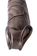 ToyFa XLover, Penis sleeve, for enlargement, TPE, transparent black, 15,5 cm - obrazek 12