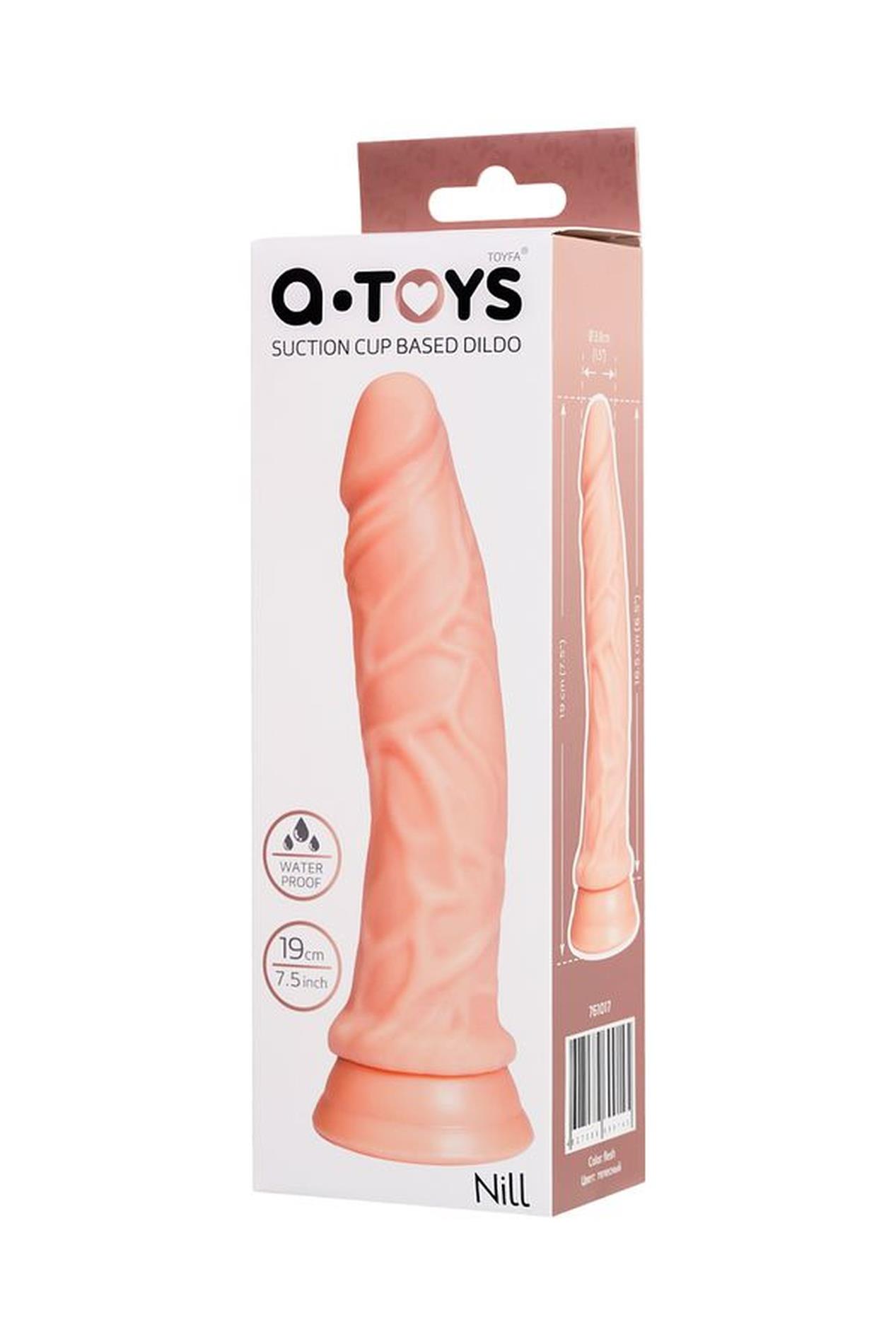 39-761017 A-TOYS, Realistic Dildo, TPE, Flesh, 16,5 cm - obrazek 1