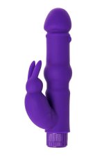A-TOYS, Vibrator with clitoral stim, Silicone, Purple, 18 cm - obrazek 3