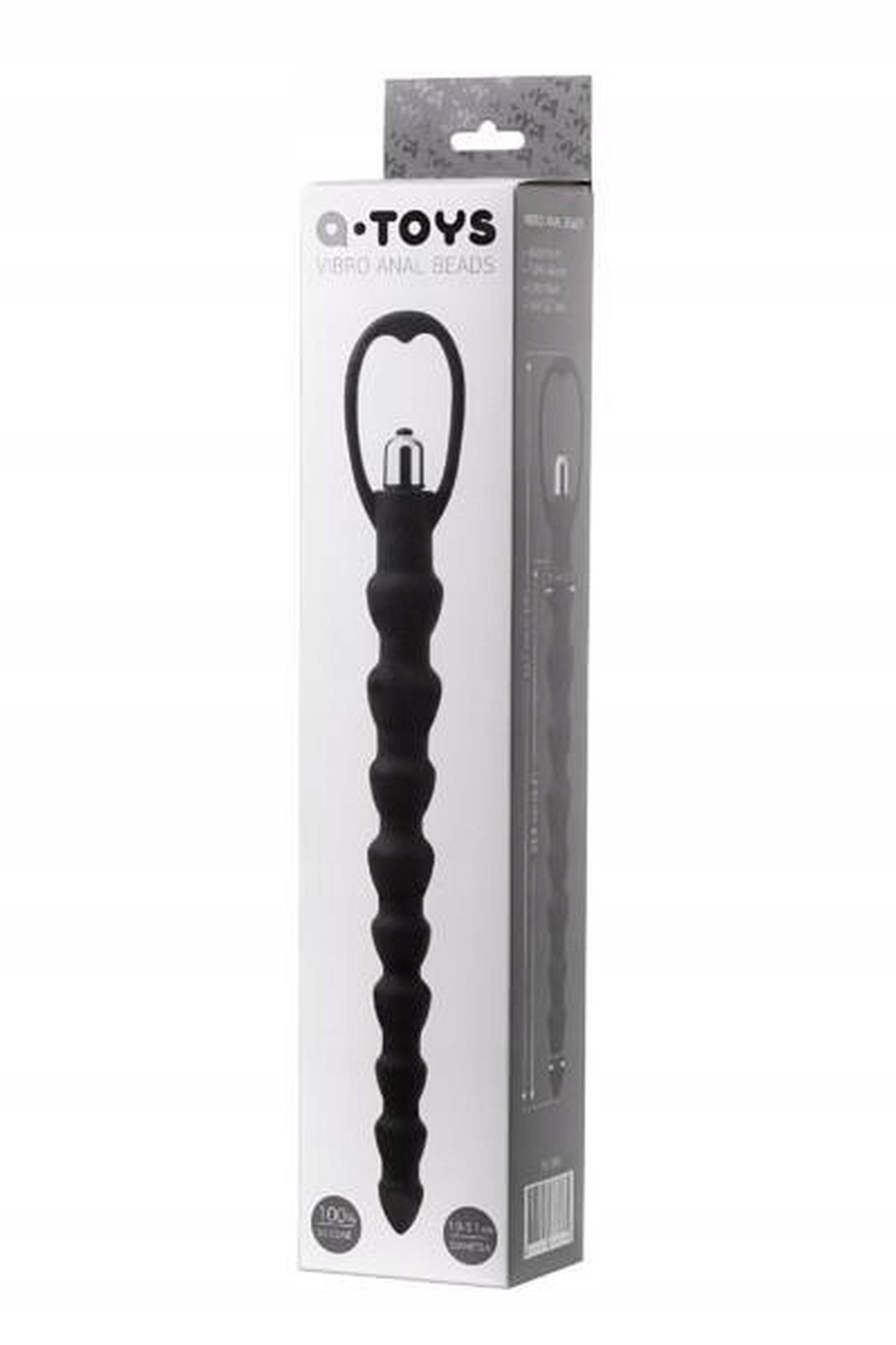 39-761305_01 A-TOYS, Anal Vibration Chain, Silicone, Black, 32,7 cm - obrazek 1