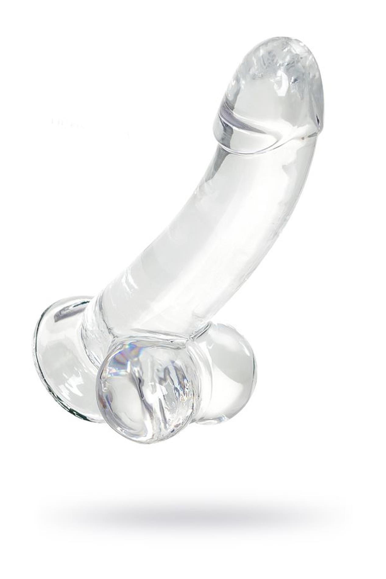 39-762005 Realistic dildo A-Toys by TOYFA Cryst, TPE, transparent, 15 cm - obrazek 1