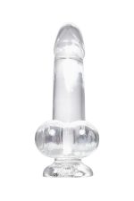 Realistic dildo A-Toys by TOYFA Cryst, TPE, transparent, 15 cm - obrazek 3