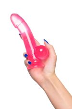 Realistic dildo A-Toys by TOYFA Fush, TPE, pink, 18 cm - obrazek 6