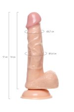 Realistic dildo A-Toys by TOYFA Kirc, TPE, nude, 17 cm - obrazek 4