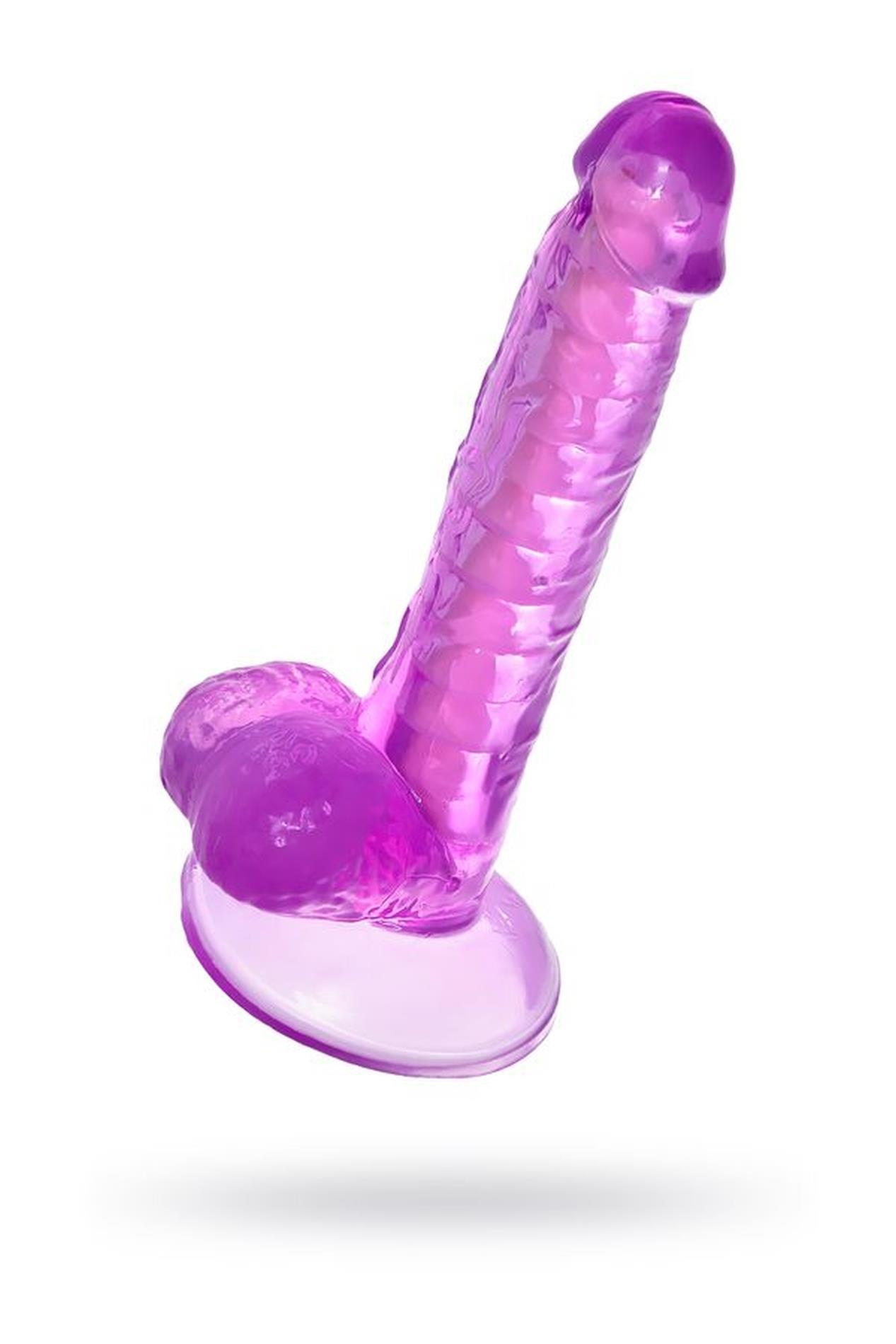 39-762011_01 Realistic dildo A-Toys by TOYFA Celiam, TPE, purple, 20.5 cm - obrazek 1