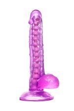 Realistic dildo A-Toys by TOYFA Celiam, TPE, purple, 20.5 cm - obrazek 2