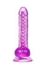 Realistic dildo A-Toys by TOYFA Celiam, TPE, purple, 20.5 cm - obrazek 3