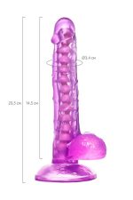 Realistic dildo A-Toys by TOYFA Celiam, TPE, purple, 20.5 cm - obrazek 10