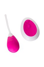 A-TOYS, Vibrating egg with remote control, silicone, pink and white, 12 cm - obrazek 3