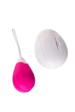 A-TOYS, Vibrating egg with remote control, silicone, pink and white, 12 cm - obrazek 4