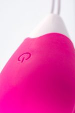 A-TOYS, Vibrating egg with remote control, silicone, pink and white, 12 cm - obrazek 5