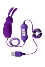 A-TOYS, Vibro egg 'Bunny', with control panel, silicone, violet - obrazek 2