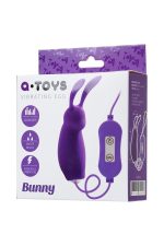 A-TOYS, Vibro egg 'Bunny', with control panel, silicone, violet - obrazek 4