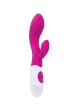 A-TOYS, Vibrator Fela with Clitoral Stimulator, Silicone, Pink, 20.5 cm, 10 speeds, 2xAAA - obrazek 2