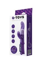 A-TOYS, Vibrator with clitoral stimulator, TPR, purple, 22,5 cm - obrazek 2